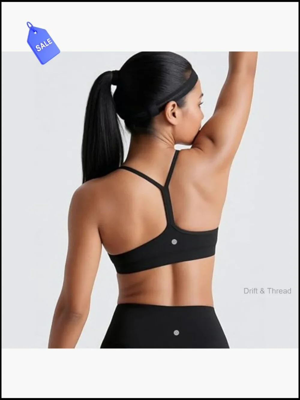 Racerback Y-Back Sports Bra Medium Support Padded Low Impact Yoga Pilates Gym